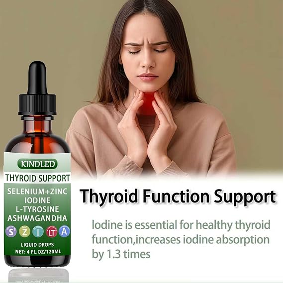 Kindled Thyroid Support Drops, Herbal Liquid Formula, 4 fl oz