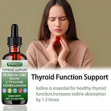 Kindled Thyroid Support Drops, Herbal Liquid Formula, 4 fl oz