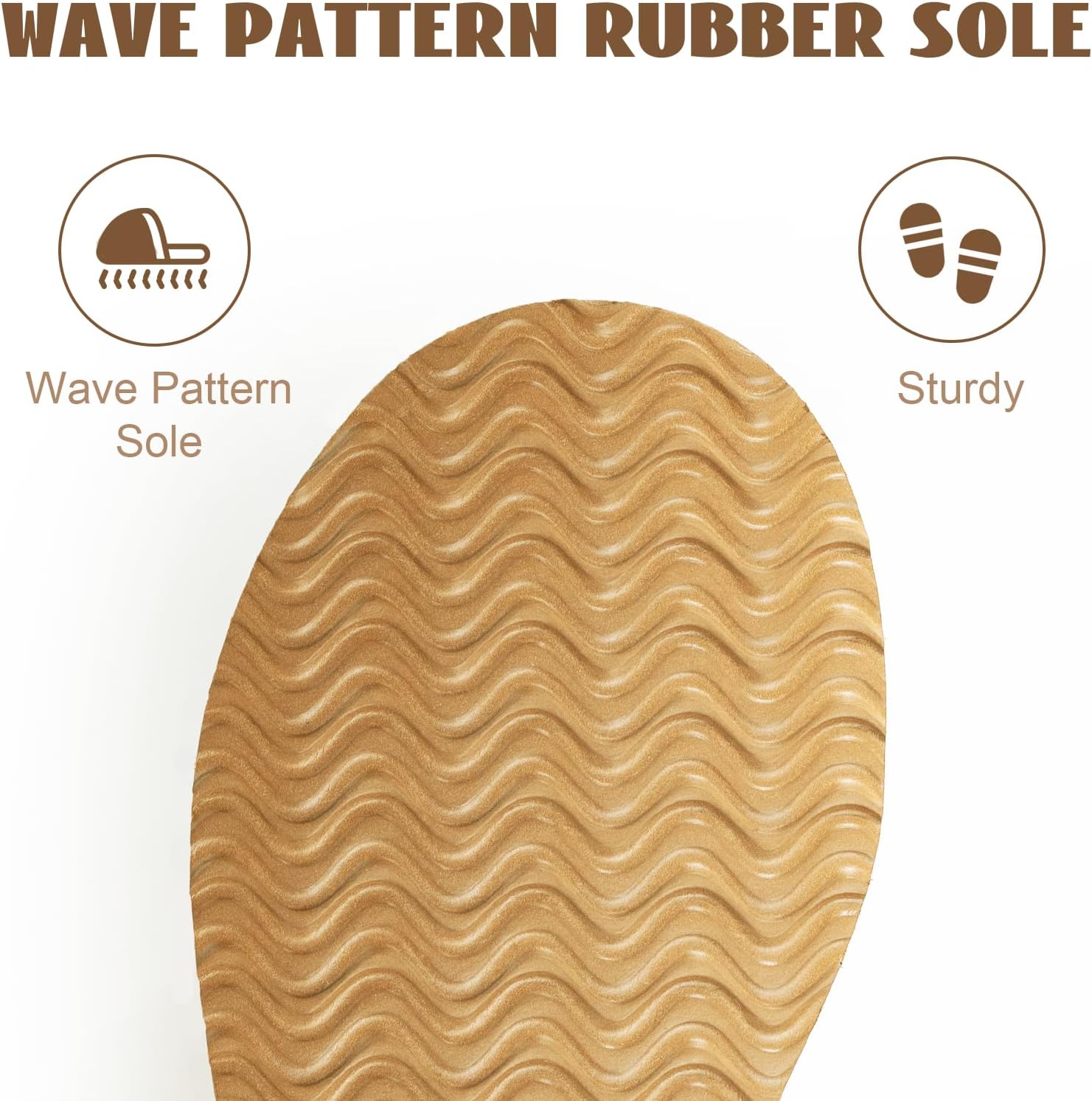 OOW Fuzzy Platform Slippers for Women - Women's Casual Winter House Slippers - Brown, Faux Fur & Shearling Blend - Women's Size - Image 7