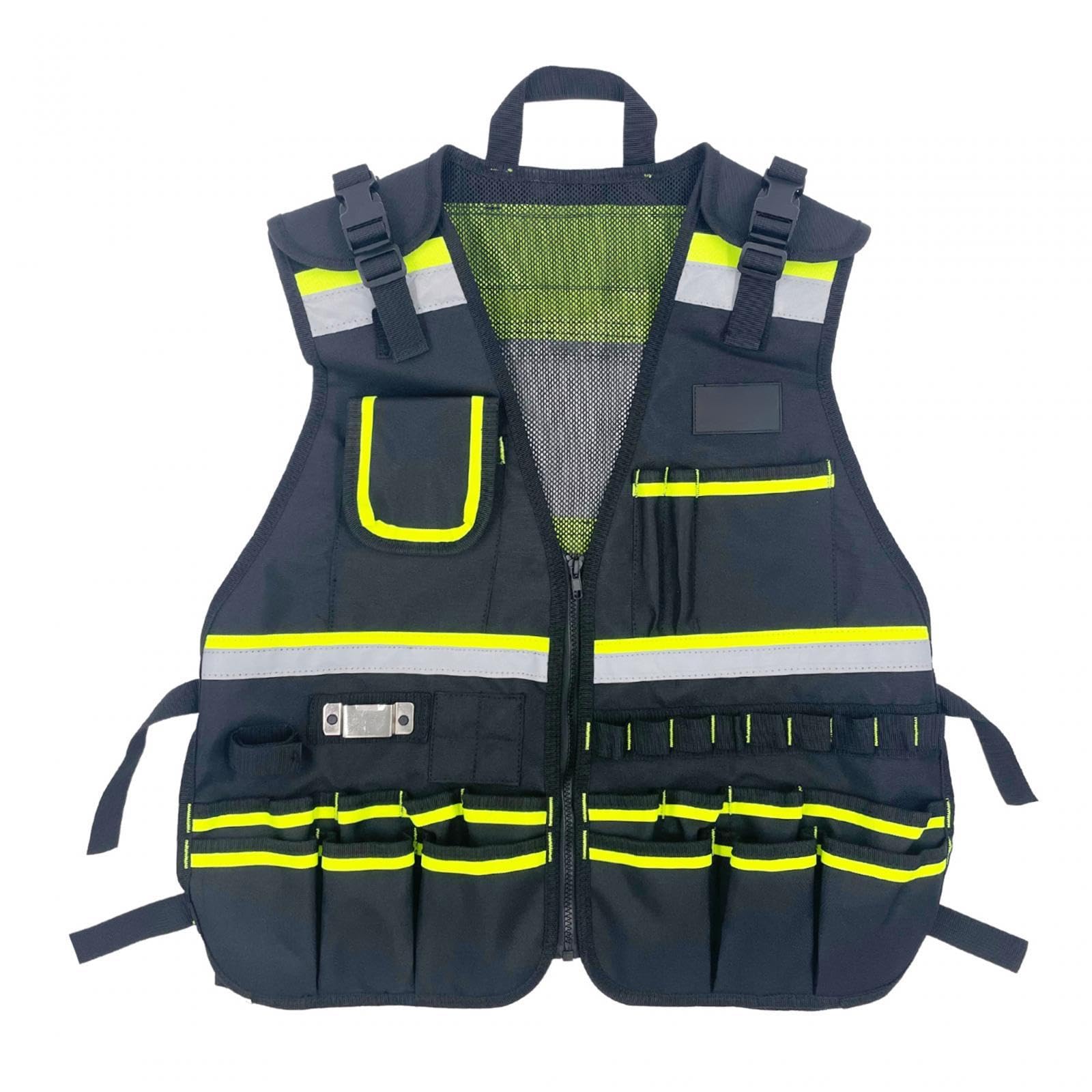 predolo Chaleco para herramientas de electricista, estilos de chaleco, bolsa de herramientas, accesorios, organizador, bolsa de almacenamiento, soporte para