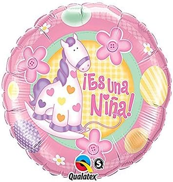 PIONEER BALLOON COMPANY Es Una Nina Foil Package Balloon, 18", Multicolor