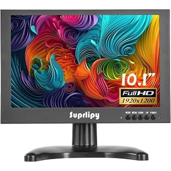 101-Zoll 1920x1200 1610 IPS-HDMI-Mini-Monitor Metallgeh use Farb-LCD-Bildschirm mit HDMI/VGA/AV/BNC Headset-Eingang Eingebauter Doppellautsprecher