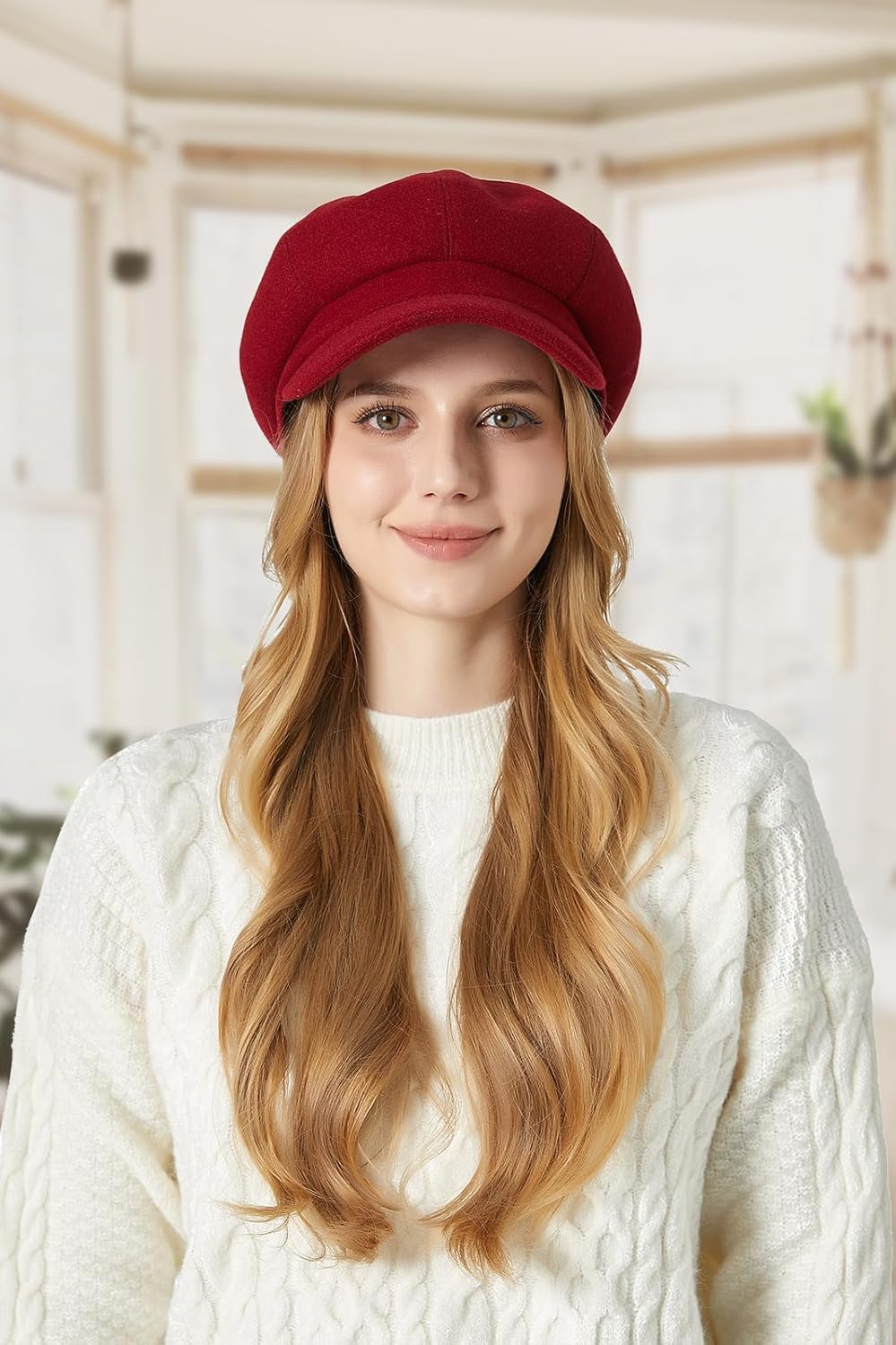 Sumolux Women Beret Newsboy Hat French Wool Cap Classic Autumn Spring Winter - Image 3