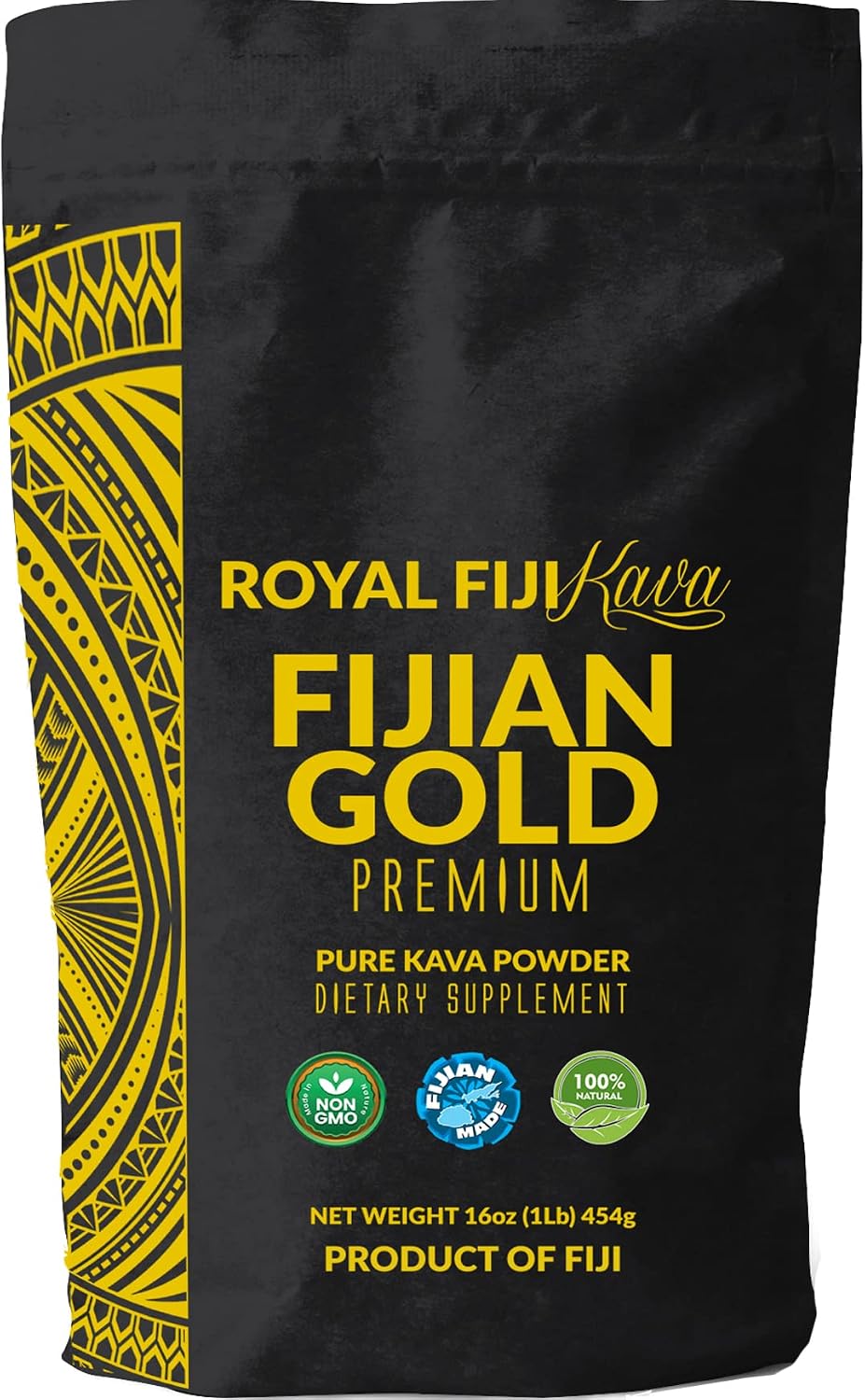 Royal Fiji Kava Kava Powder Fijian Gold Premium 5+ Years Matured Kava Root Full Strength Kava Kava from Fiji Islands Organic Grown Super Strength Kava Root