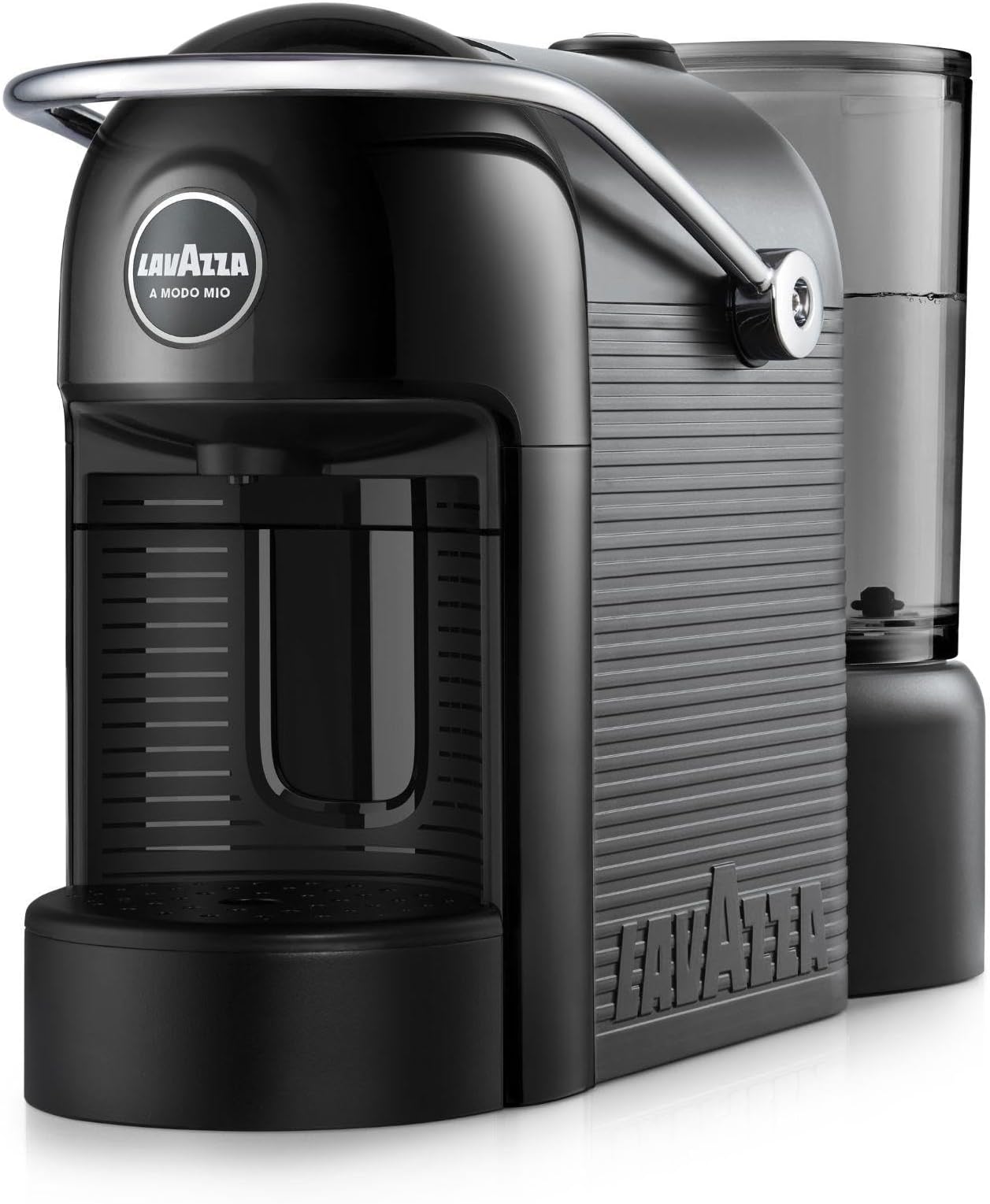 Lavazza, A Modo Mio Jolie EVO, Coffee Capsule Machine, Made from 36% Recycled Plastic, Compatible with A Modo Mio Pods, with Removable Cup Rest, Automatic Shut-Off, 1250 W, 220–240 V, 50–60 Hz, Black