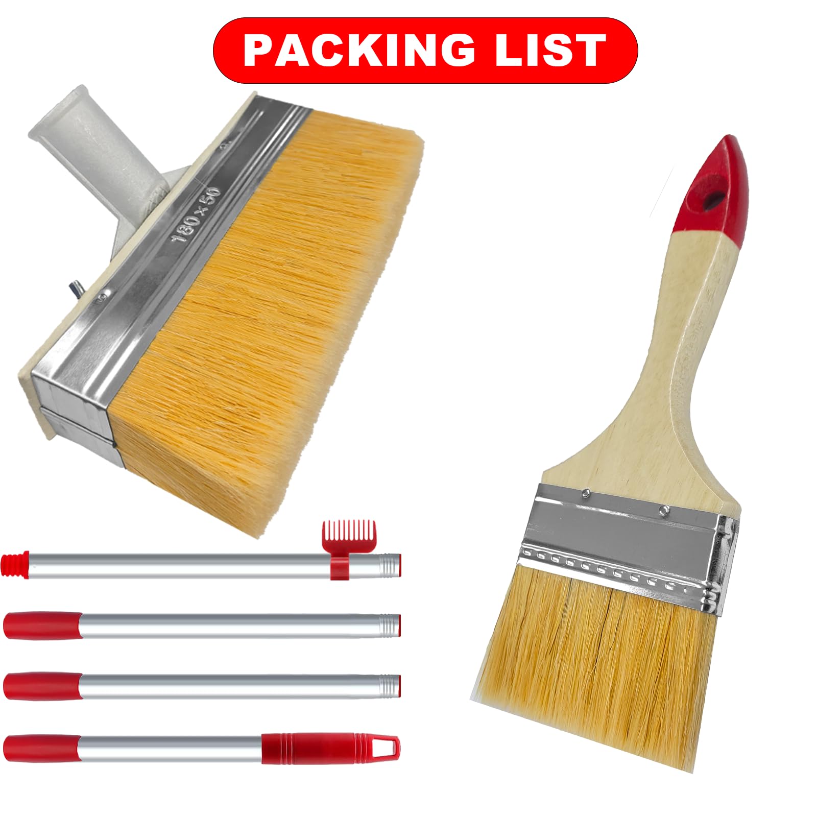 Deck Stain Brush Set - 7" Brush + 60" Pole -5