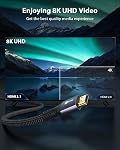 10K 8K HDMI Cables 2-Pack 6.6FT, Stouchi (Certified) 48Gbps Ultra High Speed HDMI® Cable for PS5 4K@120Hz Gaming, 8K@60Hz TVs, eARC Dolby Atmos Home Theater