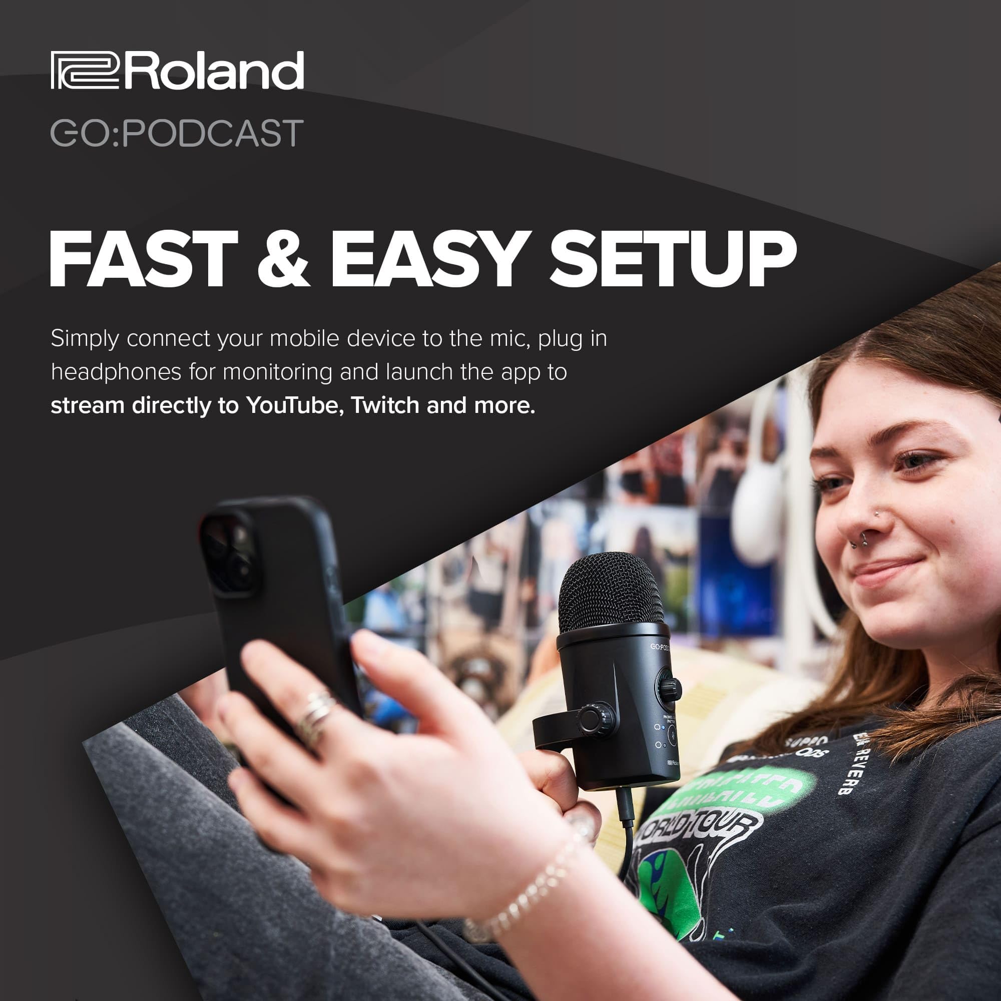 ROLAND GO:PODCAST Video Podcasting Studio for Smartphones | Easy