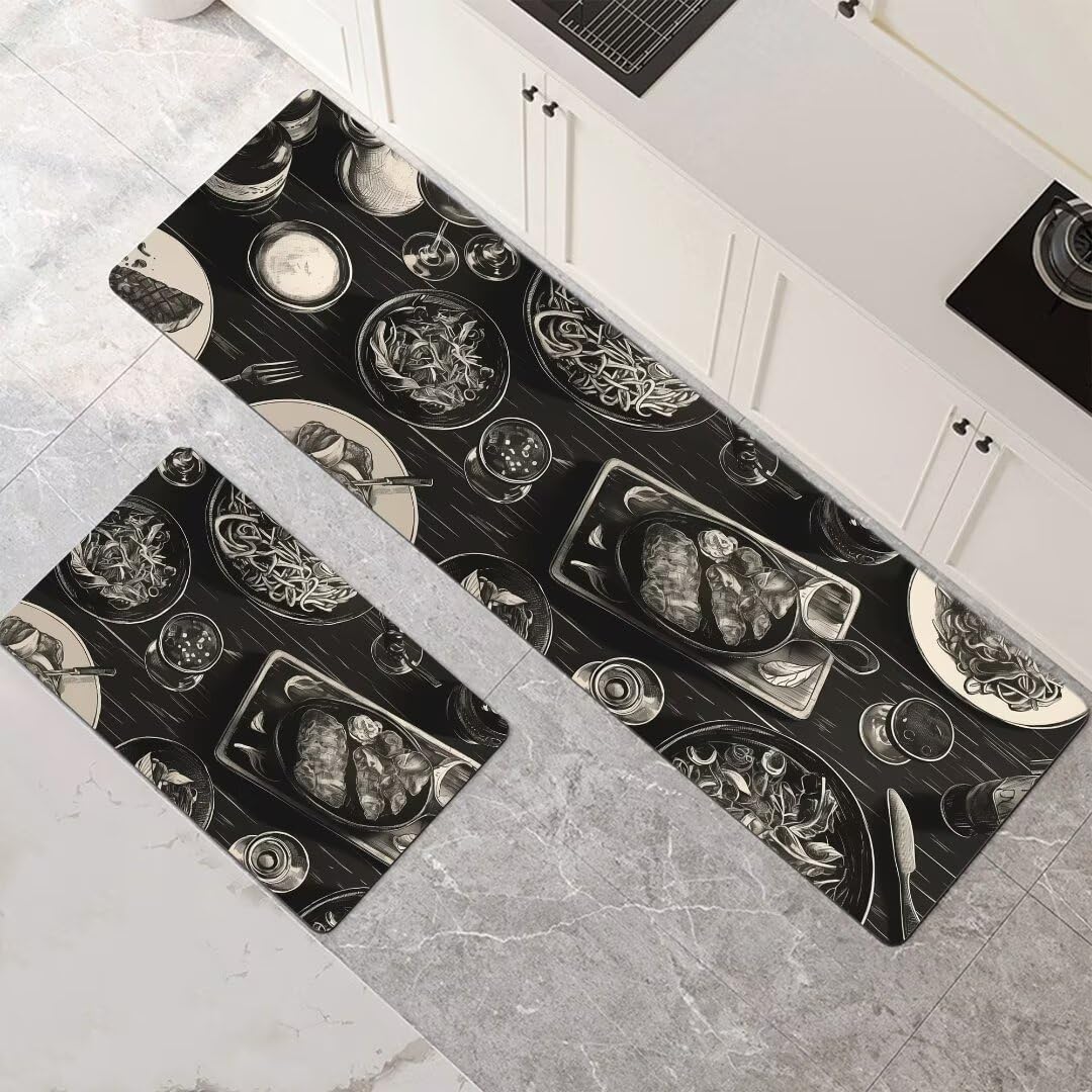 Tapis de cuisine devant evier lavable grand tapis cuisine antiderapant absorbant