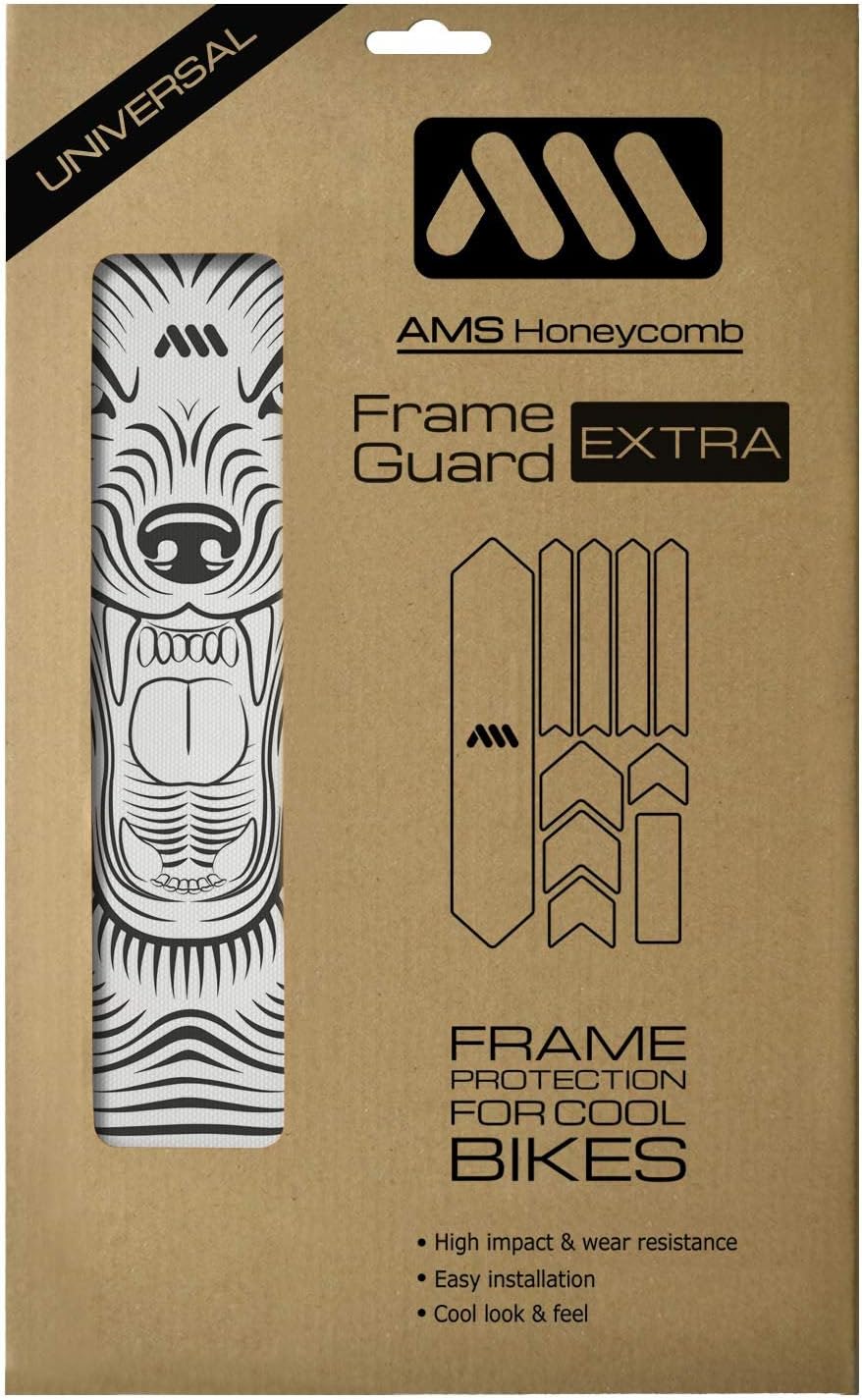 All Mountain Style AMS High Impact Frame Guard Extra Semi-transparent – Protects your bike from scratches and dings