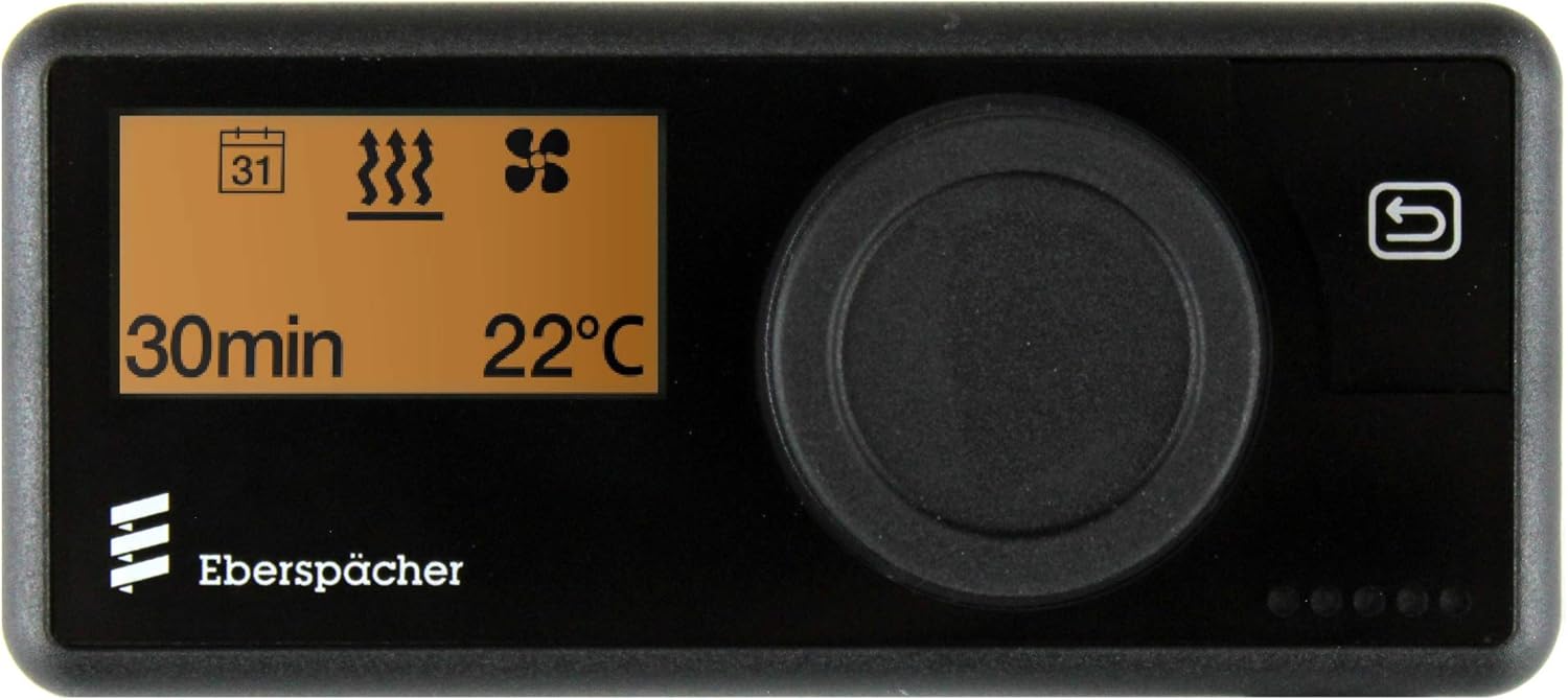 Close-up of the Eberspacher EasyStart Pro control unit display.