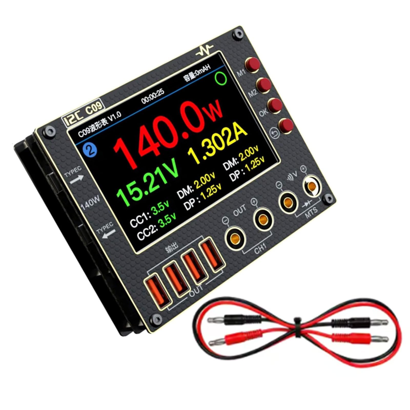 Industrie Multimeter für die elektronische Diagnose, 0–40 V, Doppelkanalmessung, 0, 01 s Dioden Scan Fähigkeit, hochpräzises Schaltkreis Diagnose Tool