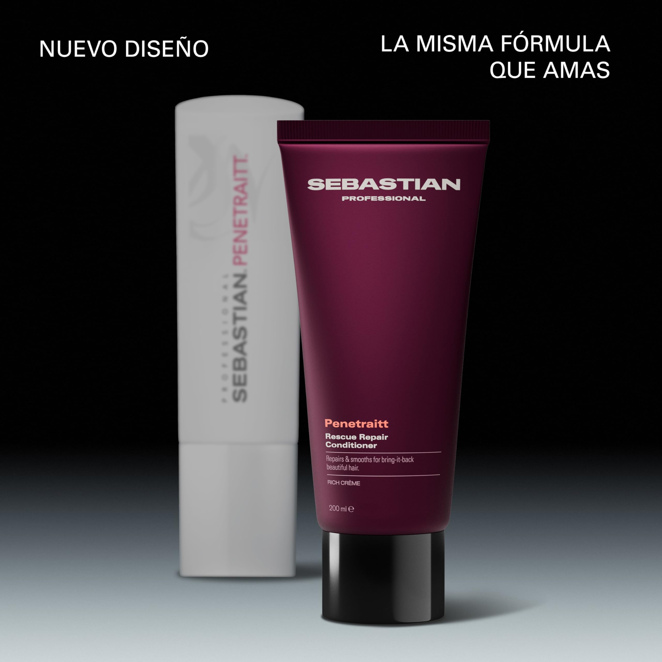 Sebastian Professional Penetraitt | Acondicionador Suavizante y Reparador | Nutre, Suaviza y Repara | Para Cabello Dañado, Debilitado | 200ml