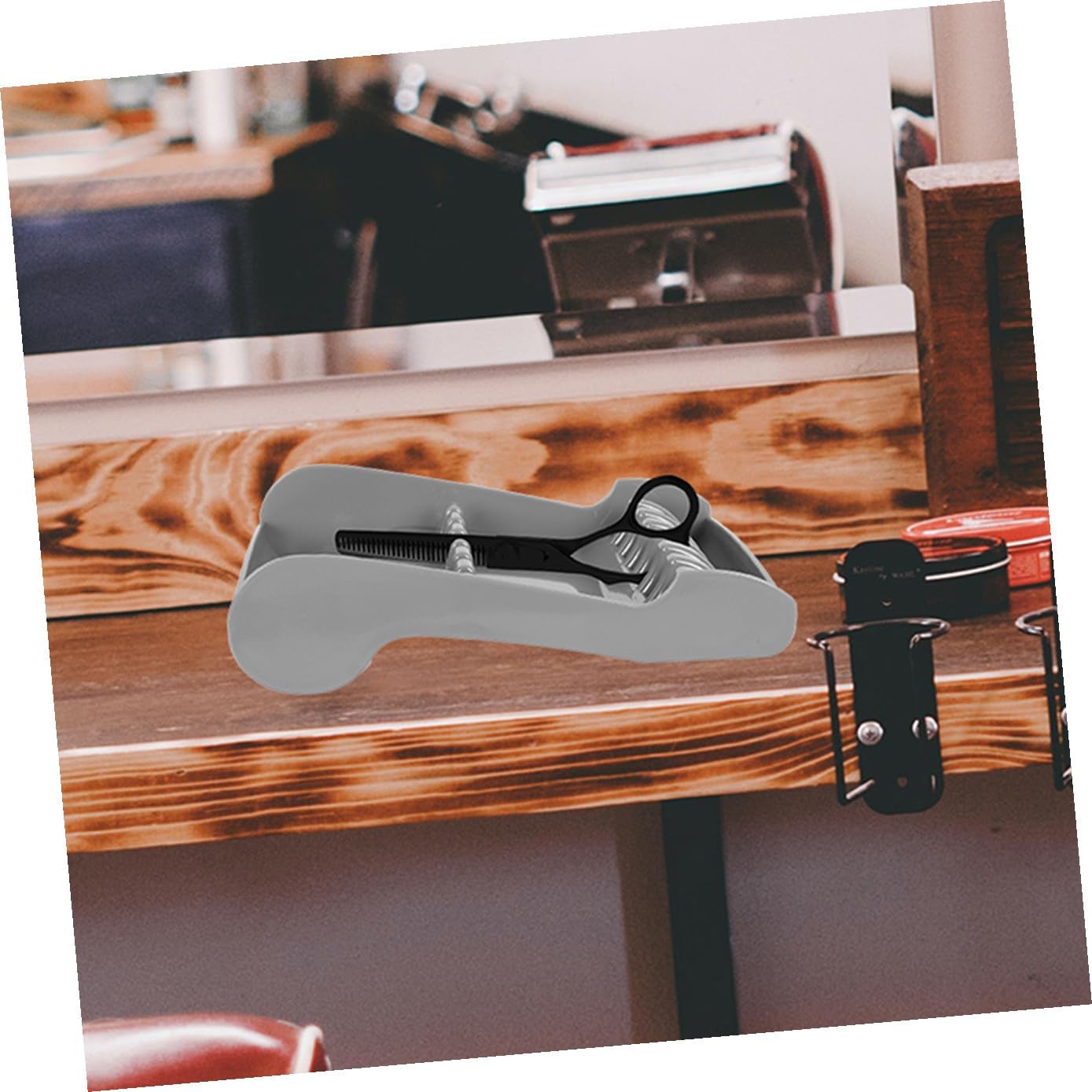 Mikinona 1pc Hairdressing Salon Scissor Storage Holder Scissors Rack for Barber Shop Desktop Organization Non-skid Scissors Stand Capacity Hairdressing Tools Holder