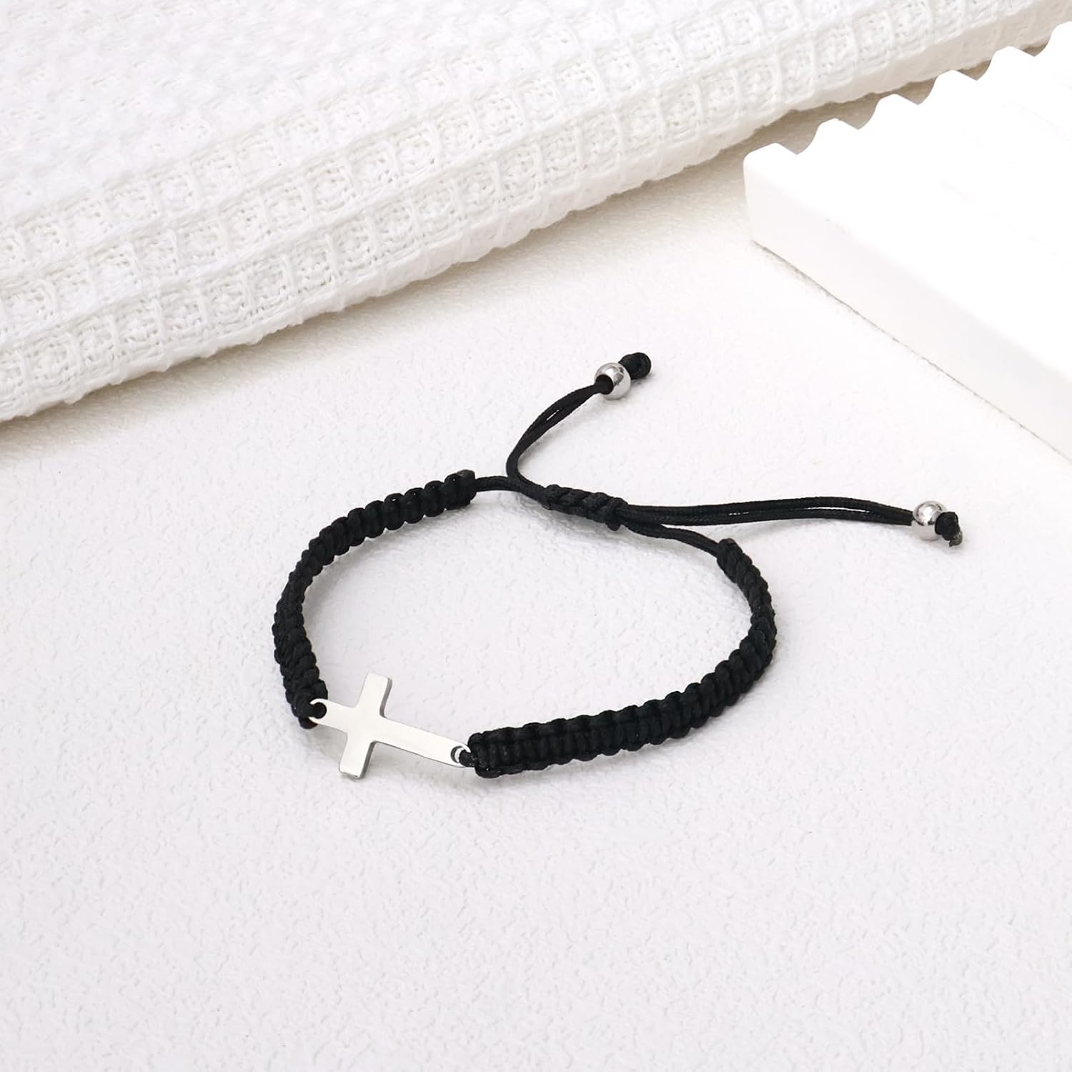 Braided Rope Cross Bracelets First Communion Baptism Christian Birthday Valentines Christmas Easter Gifts