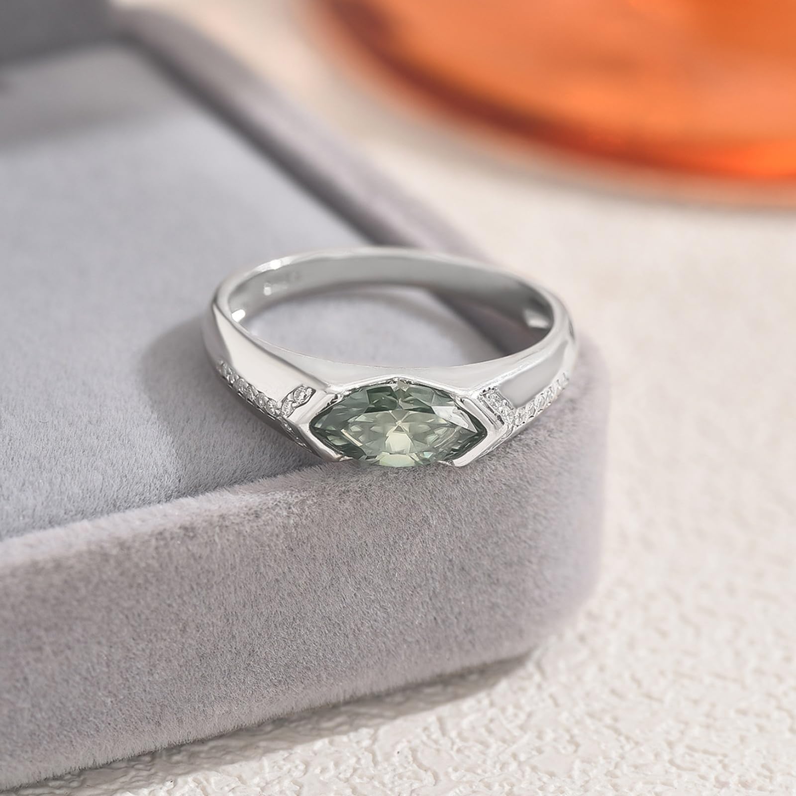 Moissanite pierścionek z białego złota, obrączka ślubna, pierścionek damski, z prawdziwego złota, pierścionek zaręczynowy z moissanite, 1 ct dla kobiet