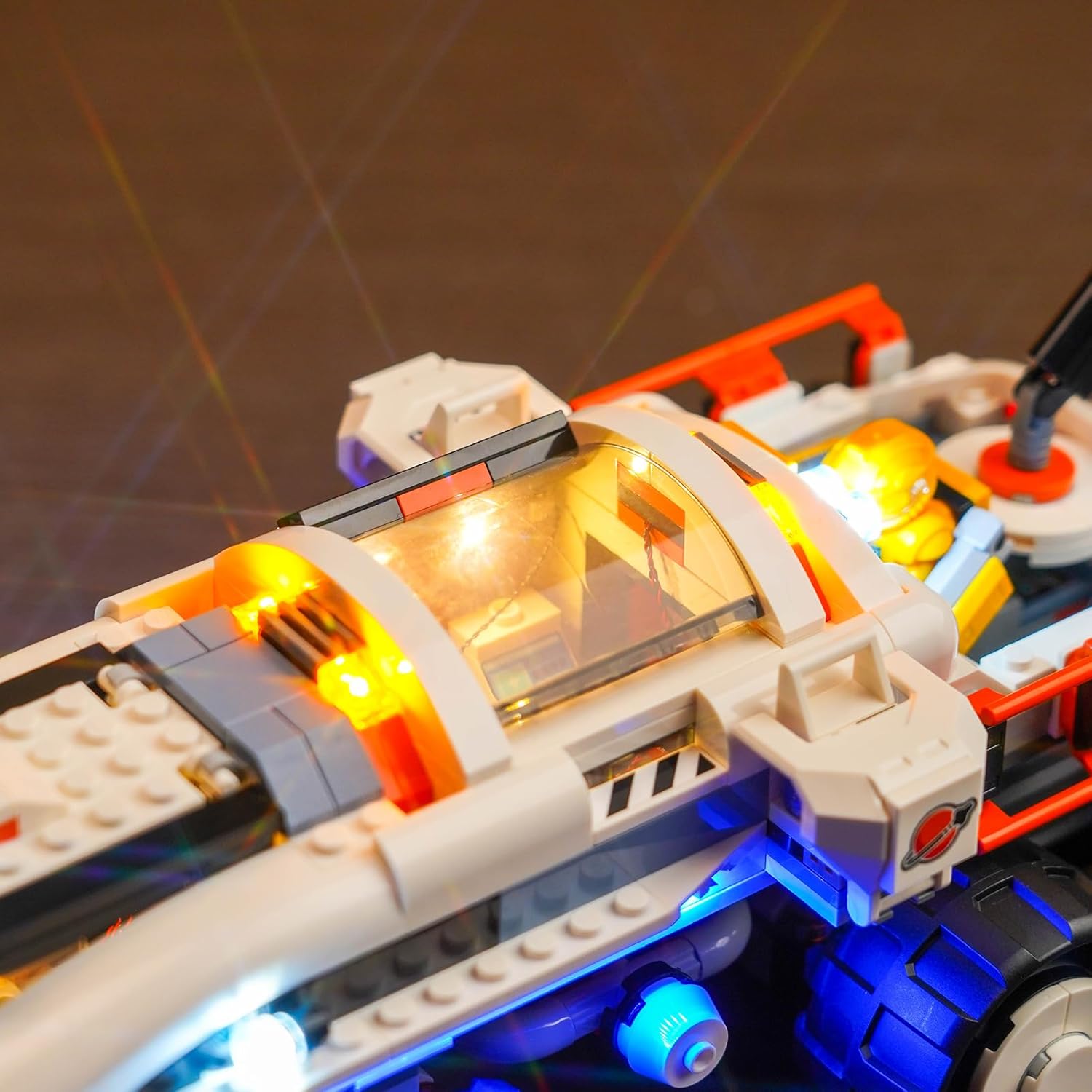 Upgraded Led Light Kit for Lego Command Rover and Crane Loader Outer Space Building Set, Remote Control Version Compatible with Lego 60432 (Model Not Included)