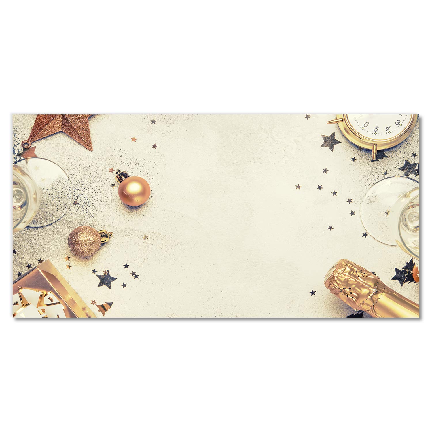 Peinture de Noël sur verre trempé Tulup 100x50 cm, tableau mural panoramique