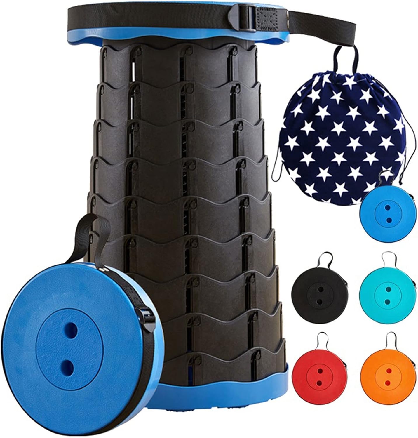 Chairs Portable Retractable Stool Camping Folding Chair Outdoor Furniture Pop Up Telescoping Stool Travel Fishing Seat 950g