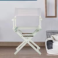 Vista 323 de Silla de Director de 18" Marco Blanco Lona Rosa