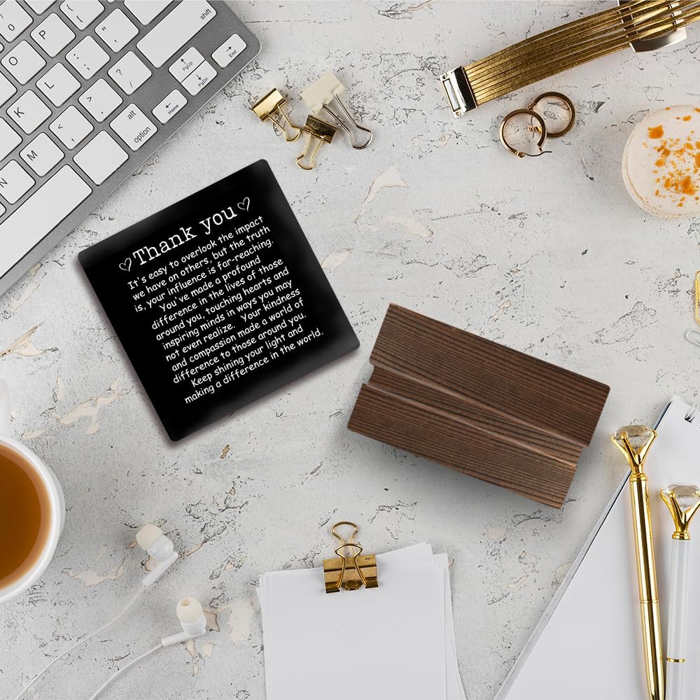 Thank You Acrylic Sign with Wooden Stand, Funny Thank You Gift for Men Women, Appreciation Gift for Boss Leader Mentor, Thanksgiving Gift for Colleague Coworker, Employee Appreciation Gift - Image 5