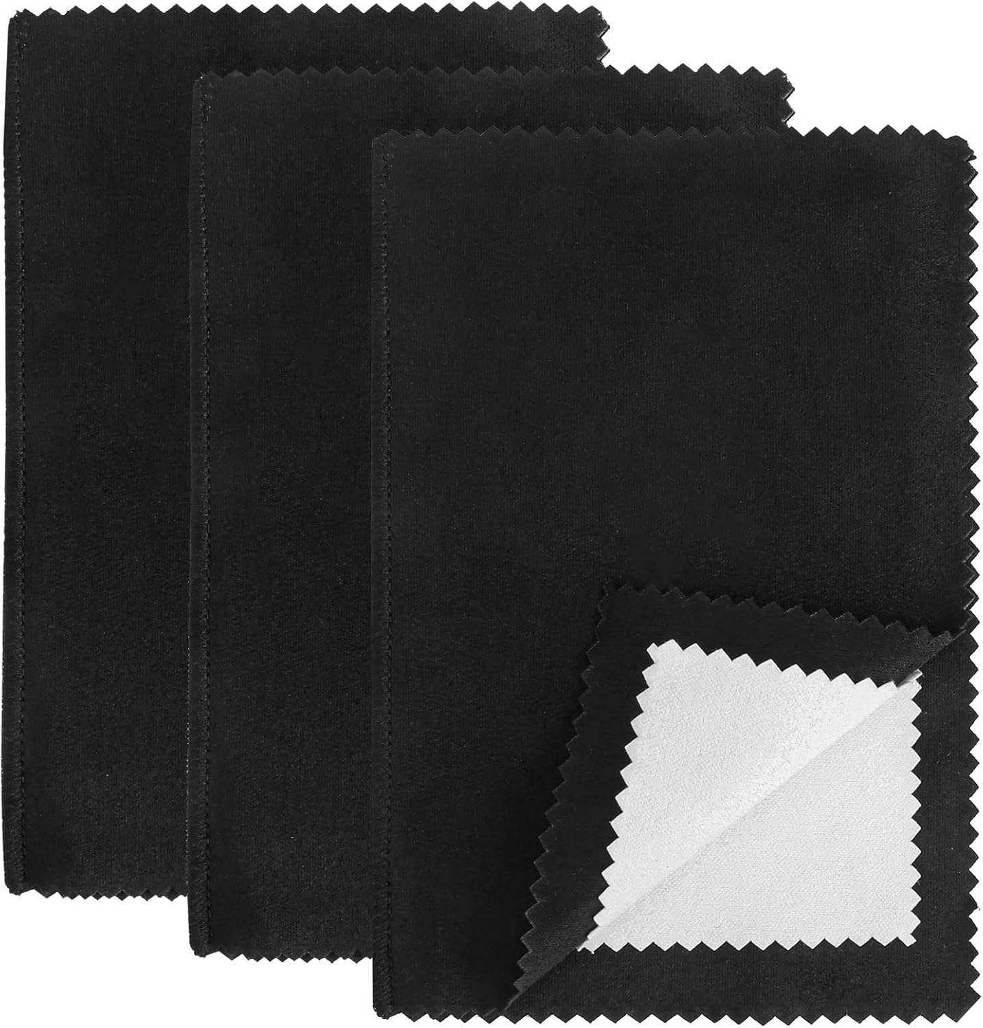 Prasacco 3 Pcs Silver Cleaning Cloths, Soft Fabric Jewelry Cleaner for