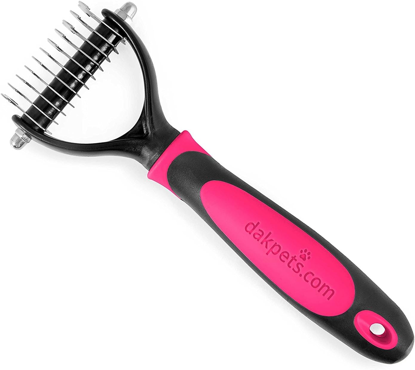 DakPets All-In-One Grooming Tool | Undercoat Rake, Dematting Brush, Detangling Comb, Fur Shedding Blade | For Medium to Long-Haired Pets
