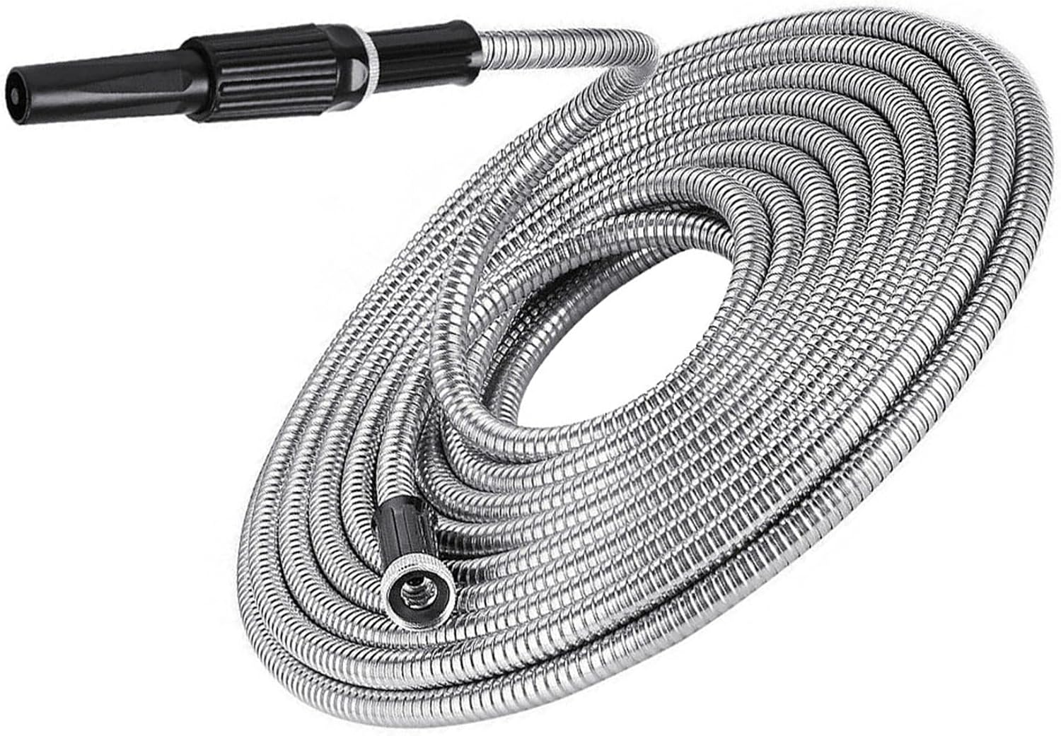 304 Stainless Steel Garden Hose 100FT Upgraded Metal Expandable Hoses