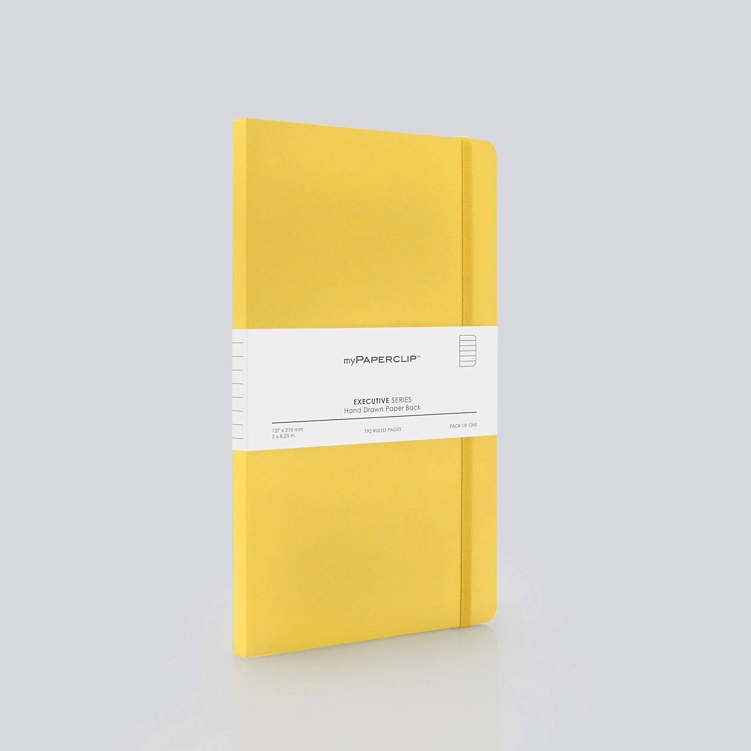 myPAPERCLIP Executive Series Notebook (Yellow, Medium, 5 x 8.25 inch