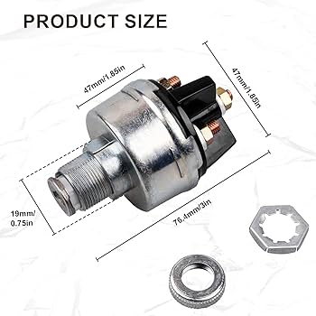 HEVLE Ignition Switch With Key, 4 Position Universal Key