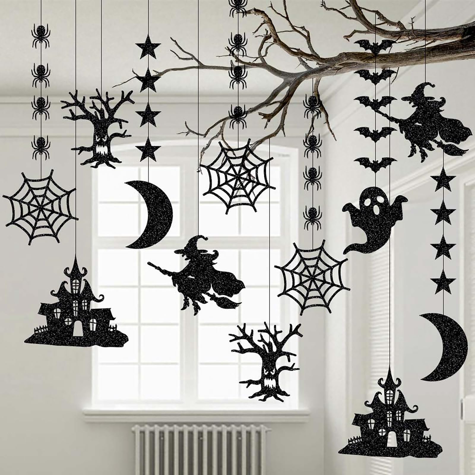 Amazon.com: Halloween Black Creepy Vintage Party Decorations