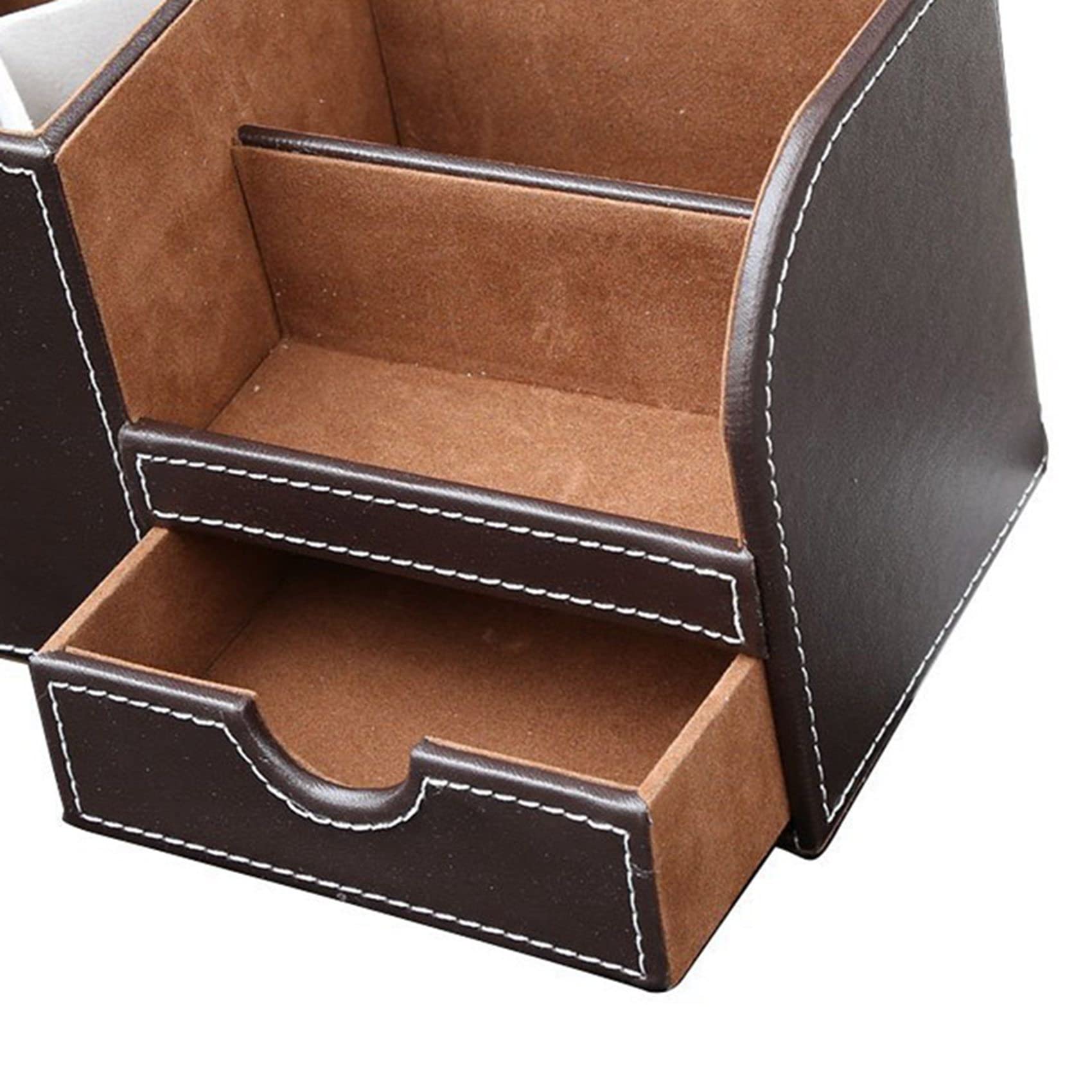 3 Pz Multi-Funzione in Pelle PU Scrivania Cancelleria Organizzatore Storage Box Penna/Matita, Business Delle Carte di Nome Supporto del (-Flanella)