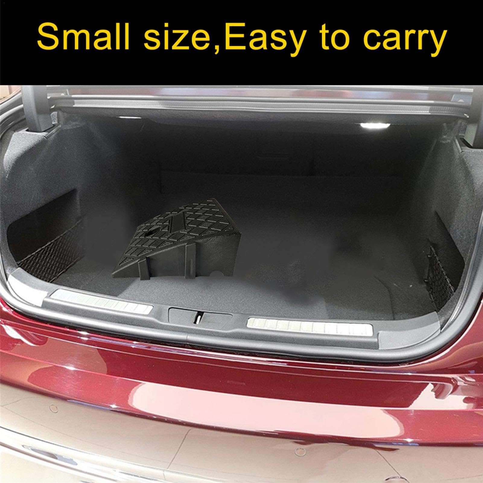 2 Piezas Rampas de Bordillo 13 cm Alto, Portátil Rampa de Acceso para Coche, Antideslizante Rampa de Umbral para Puerta de Silla de Ruedas Coche Moto Scooter Bicicleta Andador Aceras Garajes