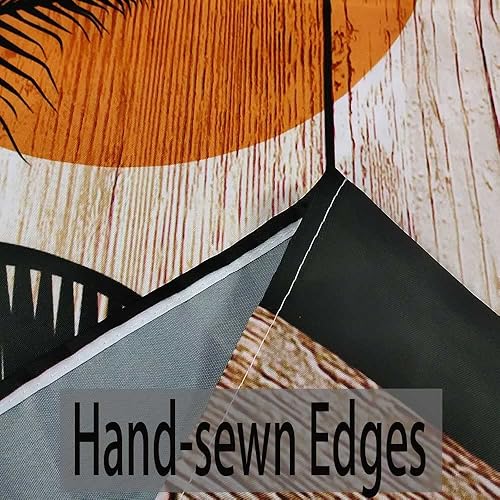 Miniatura 28 de JAWO Cortina de ducha de hongos, cortinas de ducha bohemias con diseño floral, diseño de rana divertida, juego de accesorios de baño con ganchos, 69