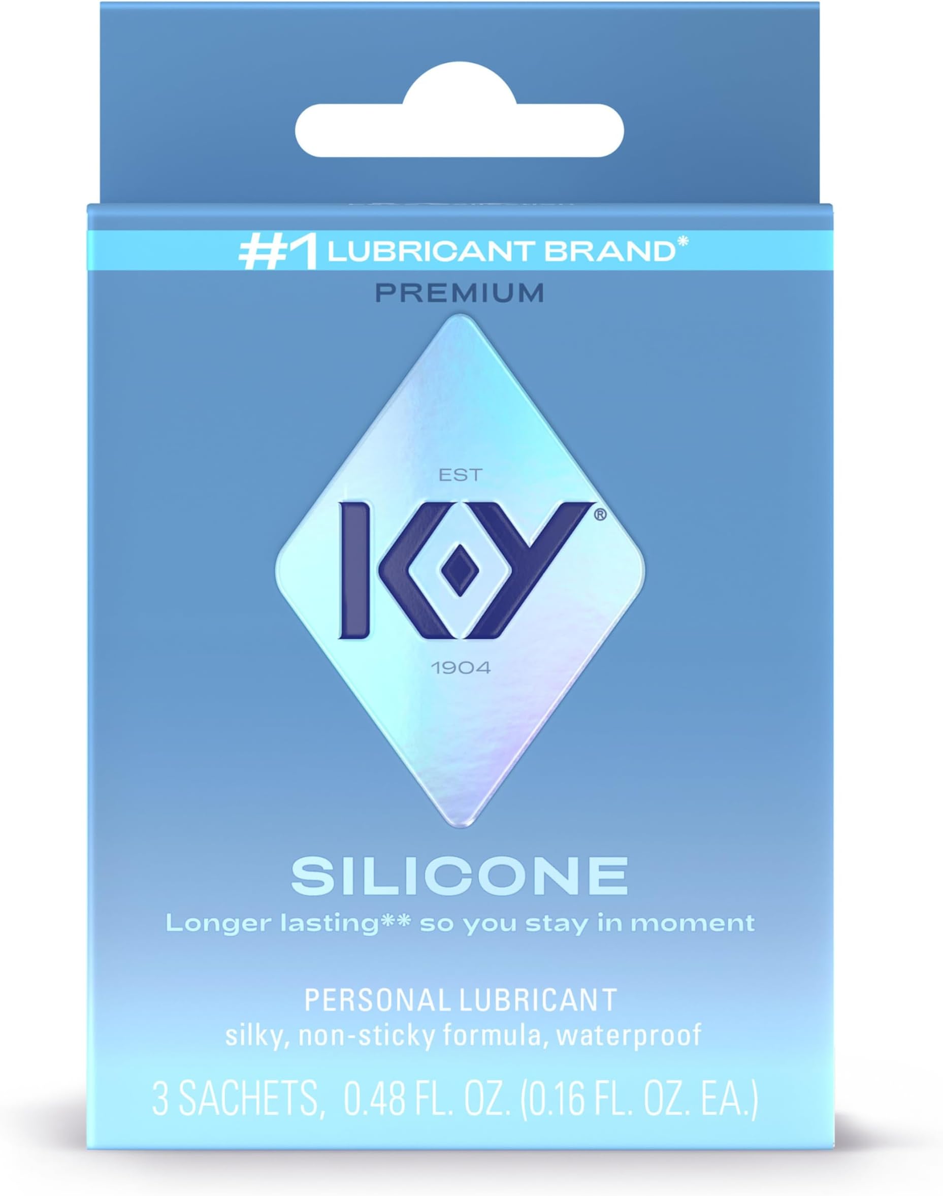 Silicone Lube, Premium Personal Lubricant, Silicone-Based Formula, Safe to Use with Condoms, for Men, Women and Couples, 3x0.16 Fl Oz Sachets (Pack of 1)