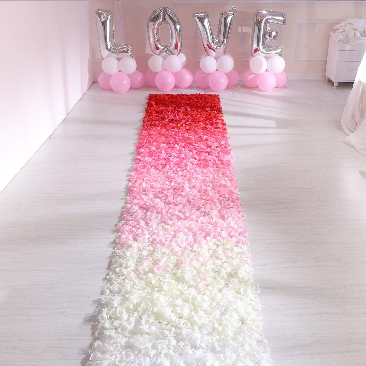 600 Petali Di Rosa In Seta Artificiali Per Matrimoni E Feste - Colore Rosa Cipria, Decorazioni Per Centrotavola, Coriandoli E Percorsi - 4