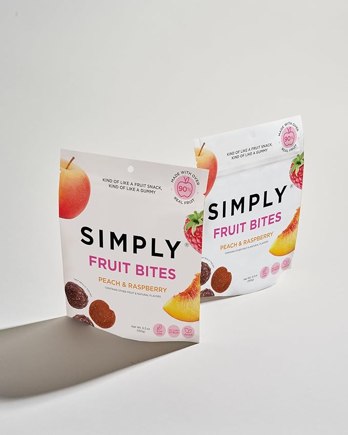 SIMPLY Fruit Bites Peach and Raspberry 5.3 oz Pack de 2 miniatura 9
