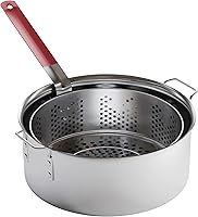 Vista 1 de Gas One Olla de Cocina de Aluminio Freidora Profunda con Cesta – Olla de Freír de Aluminio de 10QT con Asa de Agarre Fácil – Freidora Duradera