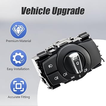 Headlight Control Switch Assembly Base Version for BMW 1 3 X1 Series E81 E82 E87 E88 E90 E91 E92 E93 E84 Replaces 61316932796 61319169404