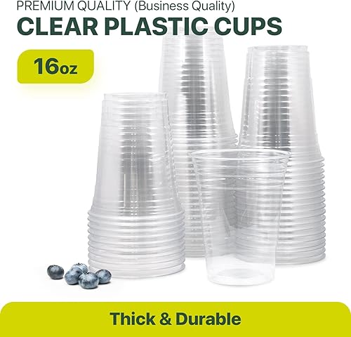 Miniatura 2 de L2K Paquete de 50 Tazas de café transparentes de 16 onzas, taza de plástico transparente, tazas desechables, taza de café helado (50 tazas)