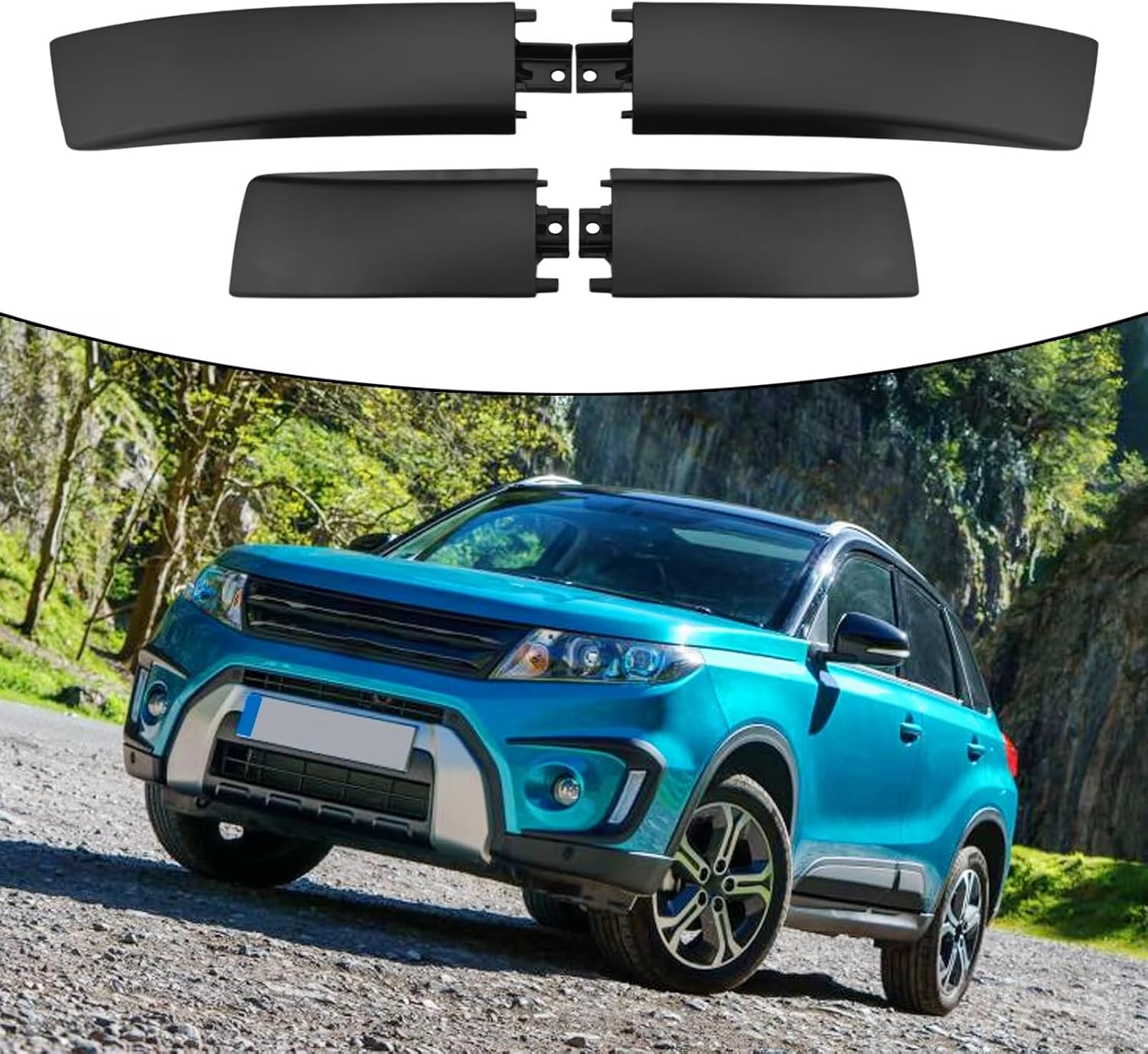 Roof Rack Rail Cap Compatible with Suzuki for Grand for Vitara 2006-2015 4pcs Set Auto Parts Front Rear Rail End Cap Kit 78215-65J10-5PK
