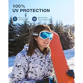 ZIONOR Lagopus Ski Snowboard Goggles UV Protection Anti fog Snow Goggles for Men Women Adult Youth