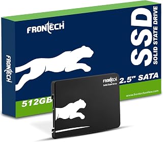 FRONTECH 512GB Internal SSD, 2.5 SATA3, Low Energy Consumption, Ultra Fast with Read/Write Speed Upto 500/460 Mbps, (SSD-0049, Black & White)