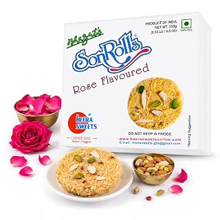 Bhagat’s Heera Sweets Rose Flavoured Son Roll 250g | Festive Mithai Gift Box