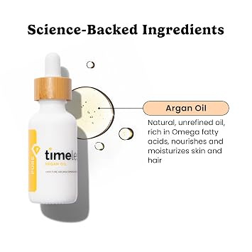 Timeless Argan Oil 100% Pure with Vitamin E, All Natural, 1 fl oz