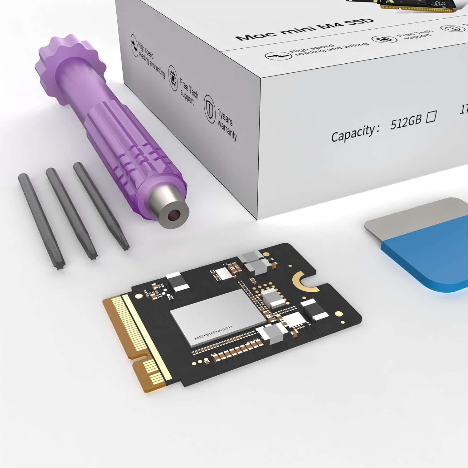 Mac mini M4 2TB SSD Upgrade  Internal NVMe Hard Drive Replacement Kit for Mac mini M4, DIY Storage Expansion Solution (2, TB)