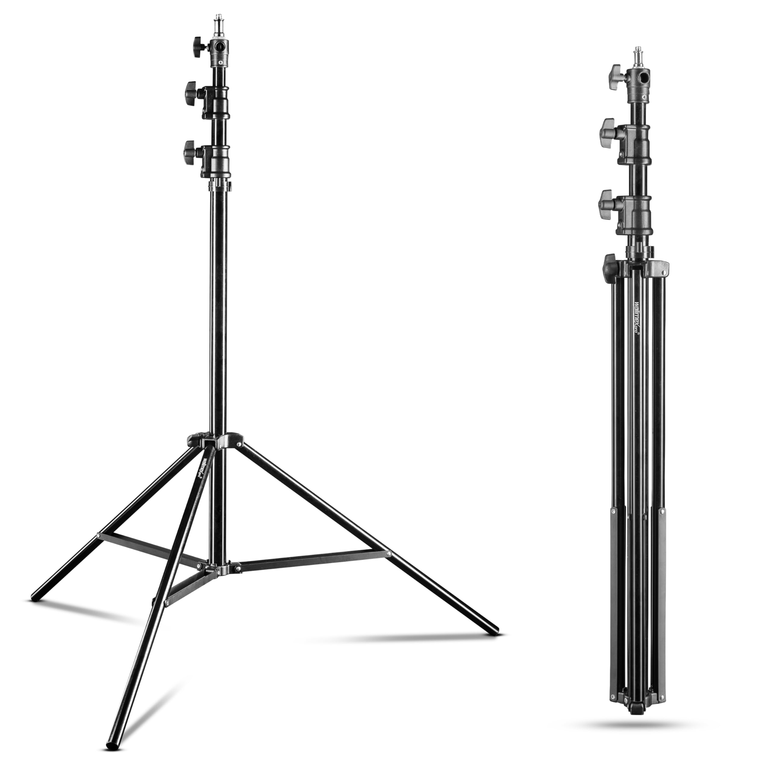 Walimex pro AIR 290 Deluxe Set 2 trípodes de lámparas altura máx. 290 cm soporte luz suspensión neumática base de flash soporta hasta 7 kg pie apoyo en aluminio tripod estudio fotográfico y exteriores
