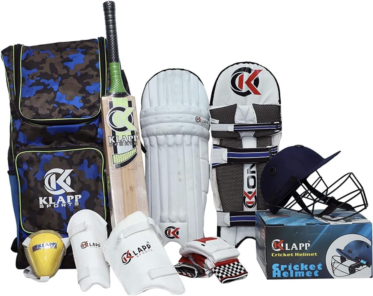 - Klapp Champion Cotton and PVC Cricket Kit Set (Sub-Junior, Multicolour)