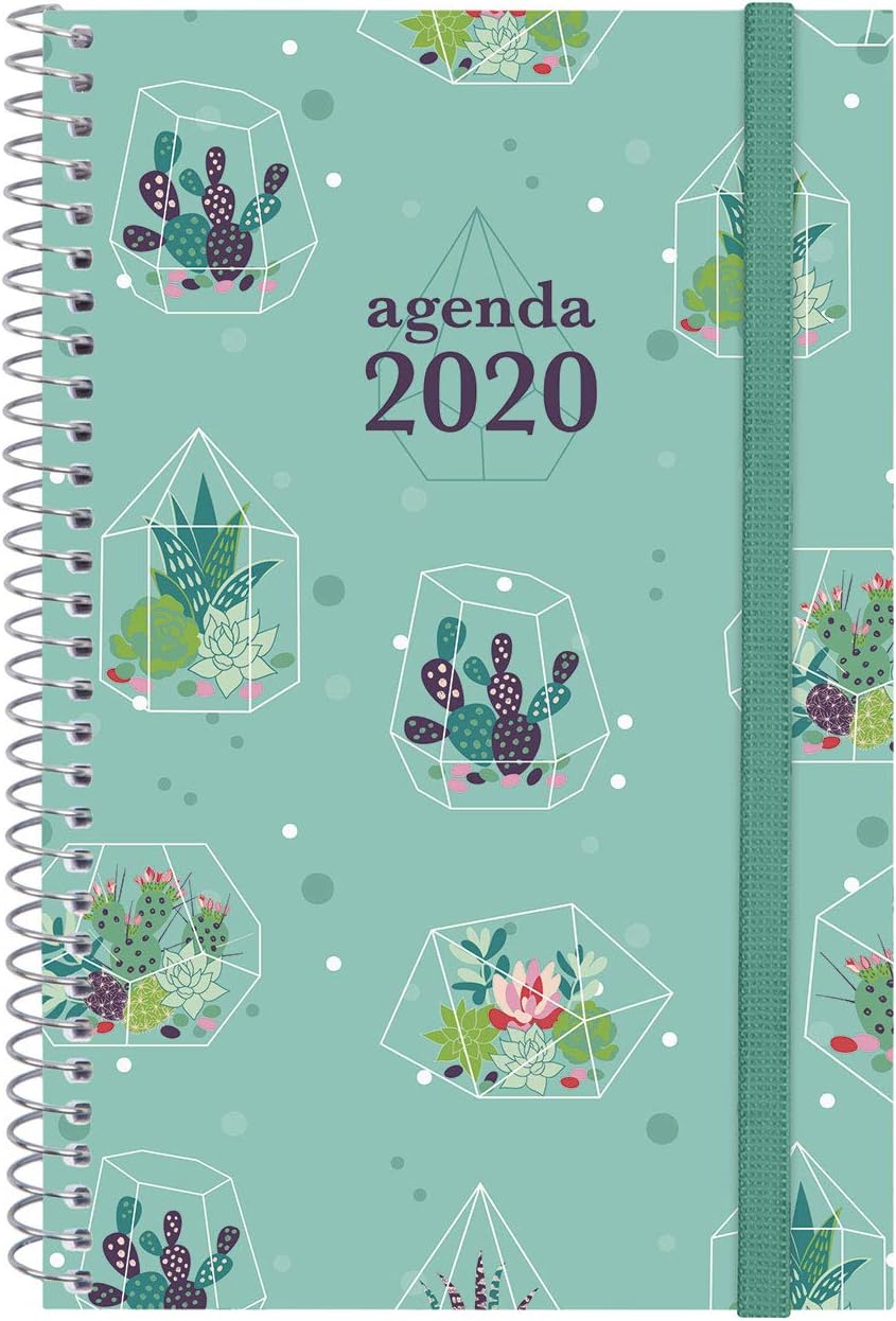 Finocam – Agenda 2020 Week View Landscape Spiral Design Collection Cactus Spanish