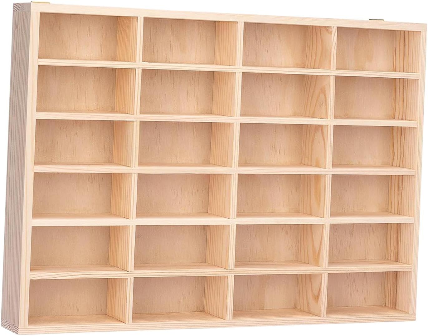 1/64 Wooden Model Car Display Case, Wall-mounted, for Office Figures